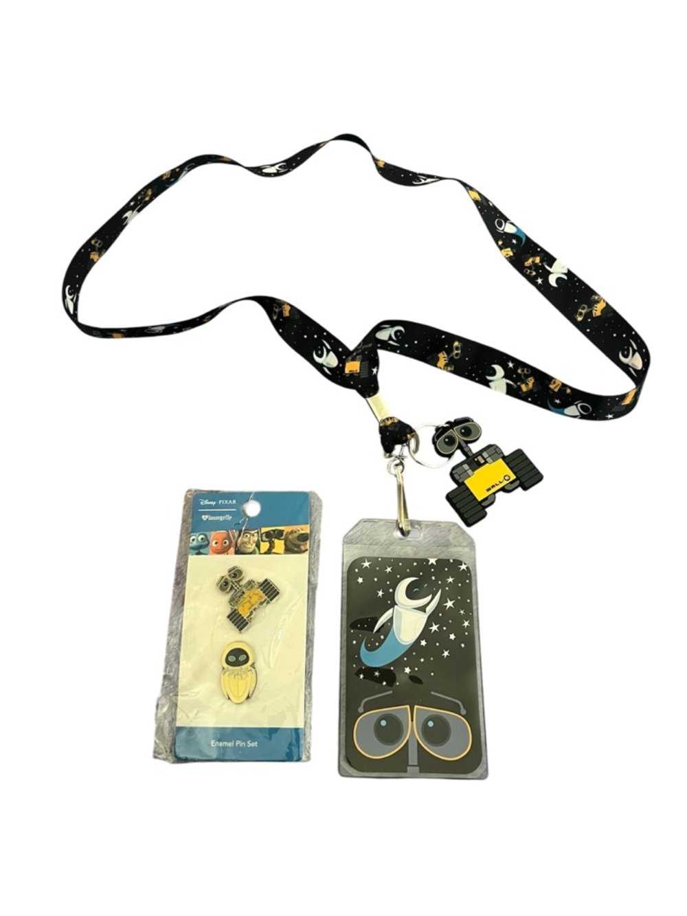 NWT Disney WALL·E pins and ID lanyard holder